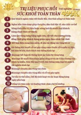 Liệu trình phục hồi sức khỏe toàn thân tại Phương Hoàng Y